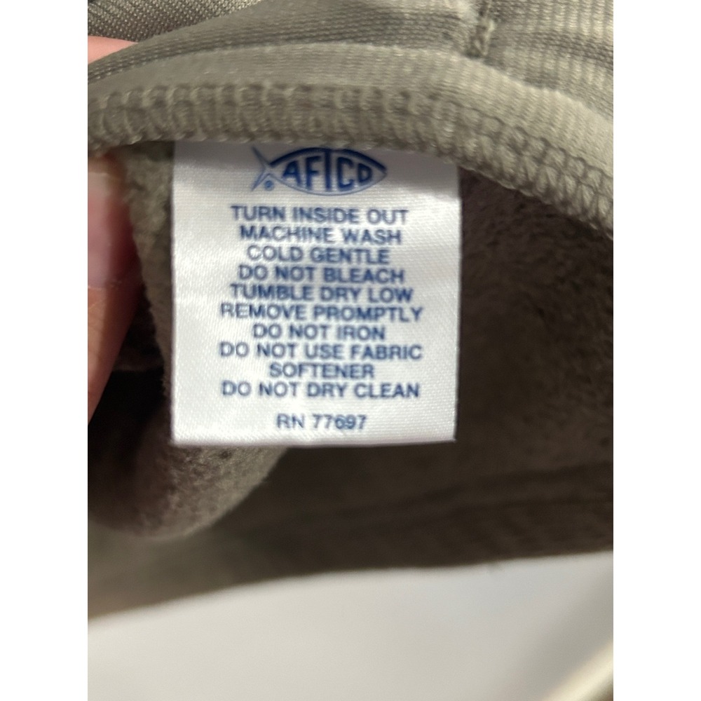 AFTCO Mens XXL Khaki Tan Textured Quarter Zip Fleece Pullover Fishing Sweater - Picture 3 of 7